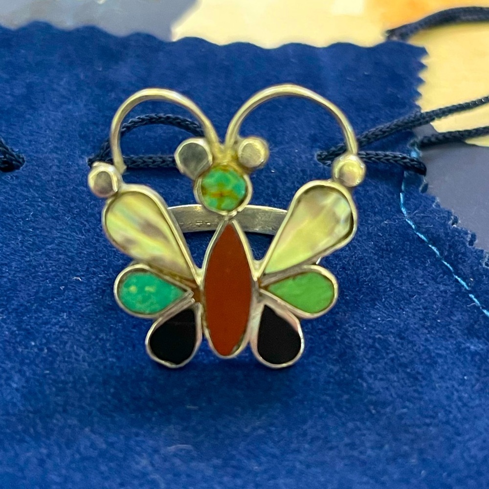 Native American Sterling Silver Butterfly Ring